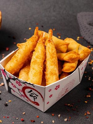 5 Pachețele de Primăvară + 3 Creveți Torpedo + 1 sos